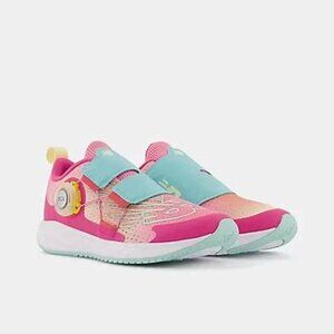 Size 10.5 Kids New Balance toddler Pink and Blue Sneakers with Modern Aesthetic